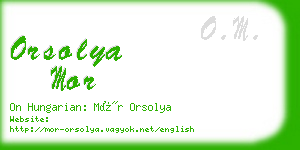 orsolya mor business card